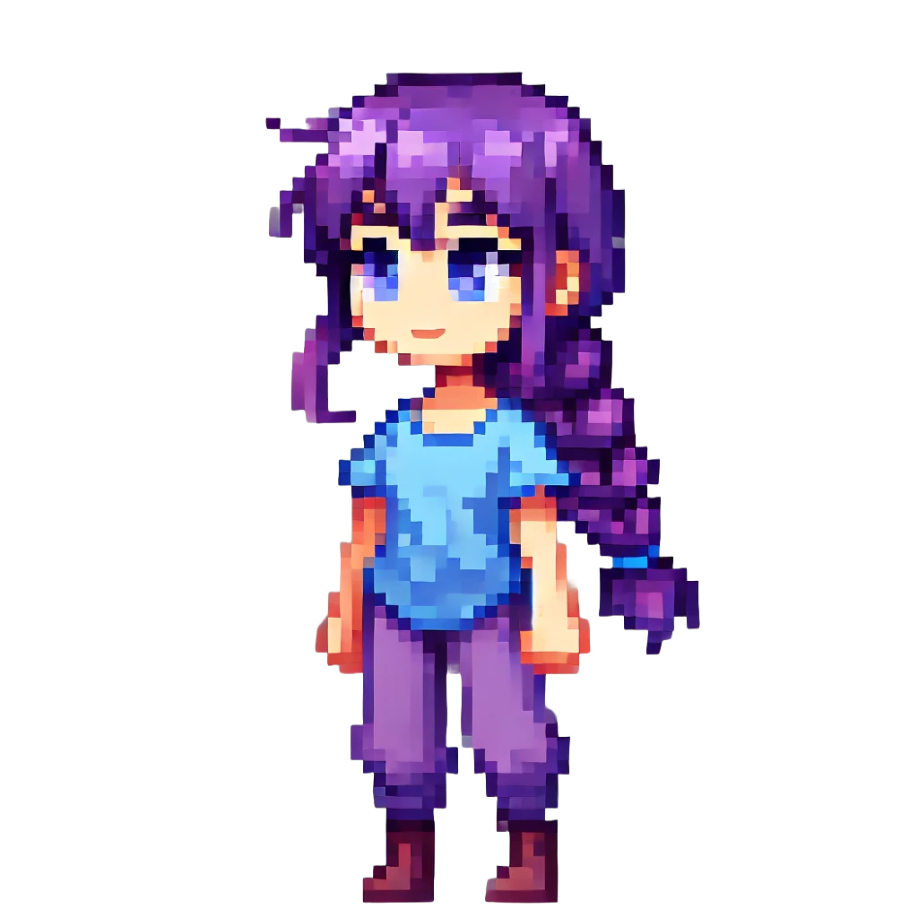 pixel art of a girl